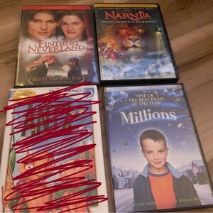 DVD Movie Collection: Finding Neverland, Narnia,Millions